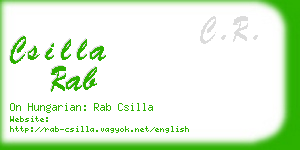 csilla rab business card